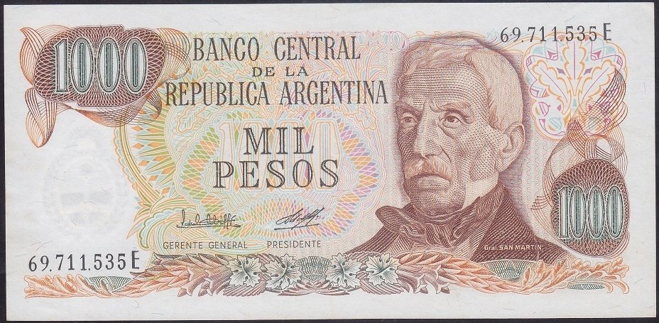 ARJANTİN 1000 PESOS 1976 ÇİLALTI Pick 304d