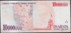 7.Emisyon 10 000 000 Lira C78 103401 Çok Temiz+