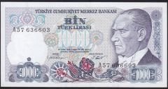 7.Emisyon 1.Tertip 1000 Lira A57 636603 Çil