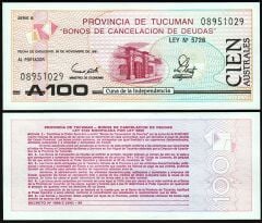 Arjantin 100 Australes 1991 Çil Pick S2715