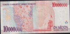 7.Emisyon 10 000 000 Lira E31 978763 Çok Çok Temiz+