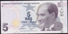 9.Emisyon 2.Tertip 5 Lira B181 526297 Çilaltı Çil