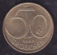 Avusturya 50 Groschen 1990