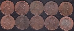 Amerika 1 Cent 10 Adet 1980-1989 - 1980 lı Yıllar Tam Takım