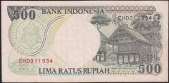 Endonezya 500 Rupiah 1992 / 1996 Çok Temiz+ Pick 128e