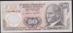 6.EMİSYON 1.TERTİP 50 LİRA C13 081175 ÇÇT +
