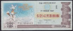 1987 31 ARALIK ÇEYREK BİLET E SERİSİ