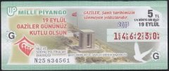 2015 19 EYLÜL ÇEYREK BİLET G SERİSİ