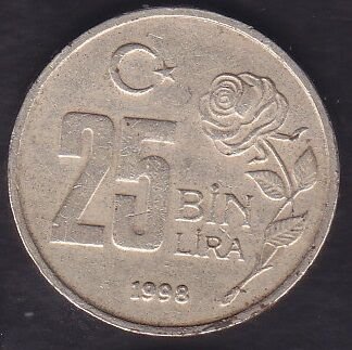 1998 Yılı 25.000 Lira