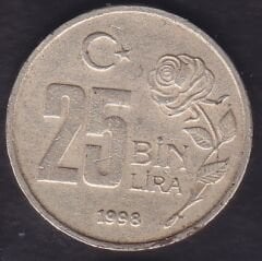 1998 Yılı 25.000 Lira
