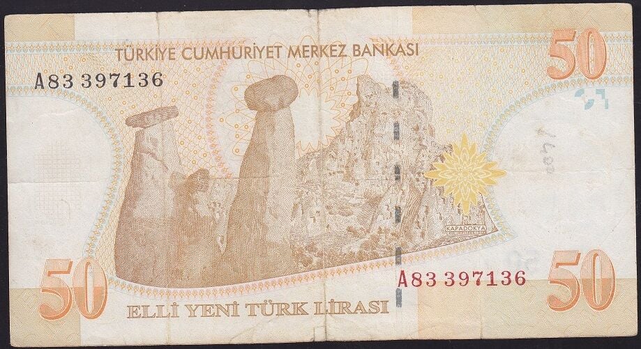 8.Emisyon 50 YTL A83 397136 Temiz