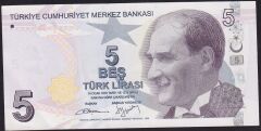 9.Emisyon 2.Tertip 5 Lira B147 722393 Ççt Çilaltı