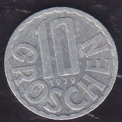Avusturya 10 Groschen 1979