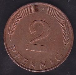 Almanya 2 Pfennig 1995 G