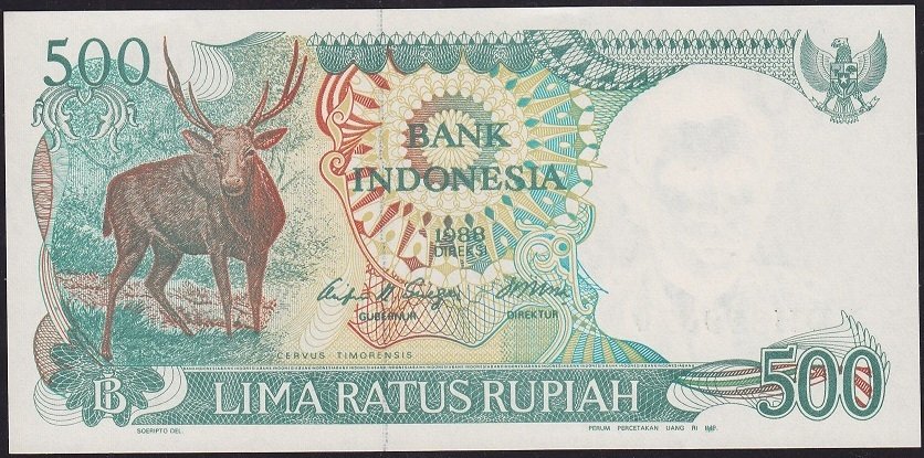 Endonezya 500 Rupiah 1988 Çilaltı Pick 123 Replacement X Serisi