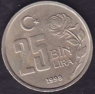 1998 Yılı 25.000 Lira