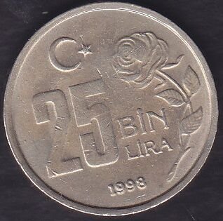 1998 Yılı 25.000 Lira