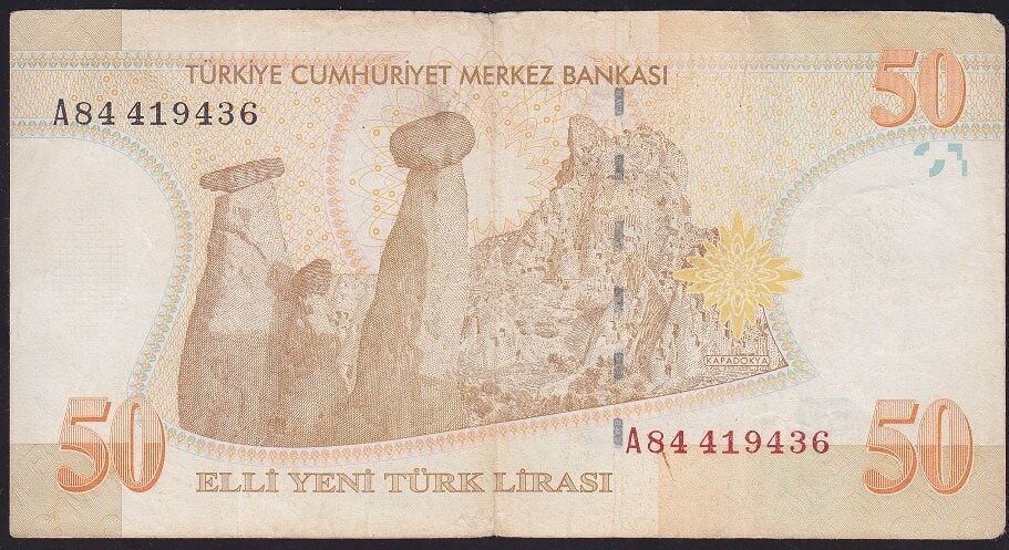 8.Emisyon 50 YTL A84 419436 Çok Temiz