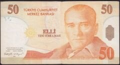 8.Emisyon 50 YTL A84 419436 Çok Temiz