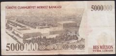 7.Emisyon 5 000 000 Lira I84 438280 Çok Temiz+