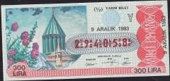1983 9 Aralık Yarım Bilet - Y Serisi