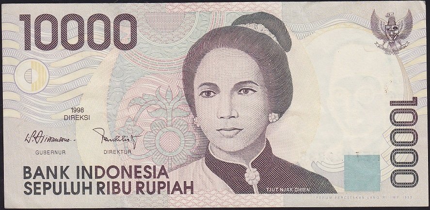 Endonezya 10000 Rupiah 1998 / 1999 Çok Çok Temiz Pick 137b