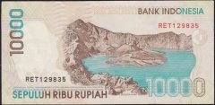 Endonezya 10000 Rupiah 1998 / 1999 Çok Çok Temiz Pick 137b