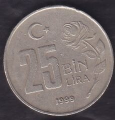 1999 Yılı 25.000 Lira