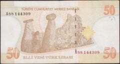 8.Emisyon 50 YTL A88 144309 Çok Temiz+