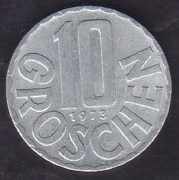 Avusturya 10 Groschen 1973