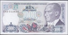 7.Emisyon 1.Tertip 1000 Lira E67 722834 Çilaltı Çil