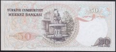 6.EMİSYON 1.TERTİP 50 LİRA H87 436942 ÇİL