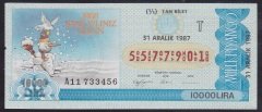 1987 31 ARALIK TAM BİLET T SERİSİ