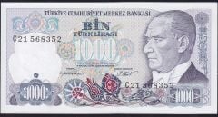 7.Emisyon 1.Tertip 1000 Lira C21 568352 Çilaltı