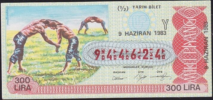 1983 9 Haziran Yarım Bilet - Y Serisi