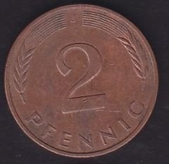 Almanya 2 Pfennig 1992 J