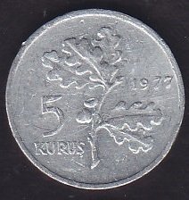 1977 Yılı 5 Kuruş