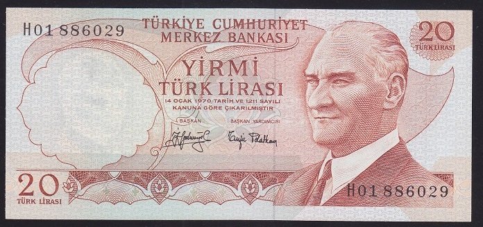 6.EMİSYON 3.TERTİP 20 LİRA H01 886029 ÇİLALTI ÇİL