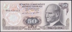 6.EMİSYON 1.TERTİP 50 LİRA H84 621554 ÇİL