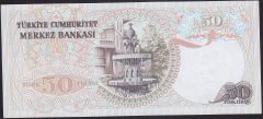 6.EMİSYON 1.TERTİP 50 LİRA H84 621554 ÇİL
