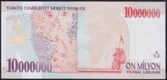 7.EMİSYON 10 000 000 LİRA F14 761836 ÇİLALTI ÇİL (BANDROL BASKISI İZ YAPMIŞ) eski kağıt para fiyatları