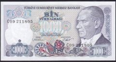 7.Emisyon 1.Tertip 1000 Lira C09 211805 Çil