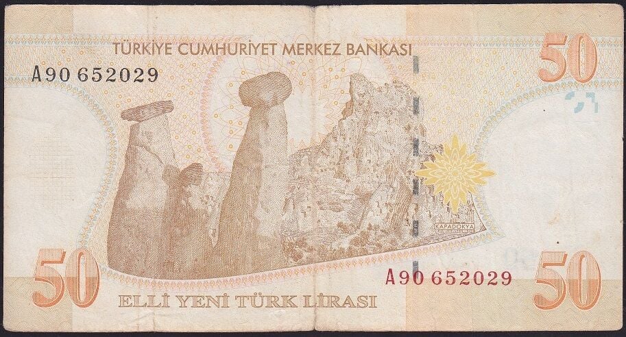 8.Emisyon 50 YTL A90 652029 Temiz