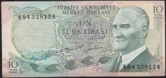6.Emisyon 2.Tertip 10 Lira K84 328124 Çok Temiz