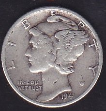 Amerika 1 Dime 1941 Gümüş