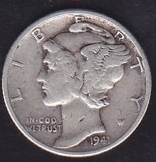 Amerika 1 Dime 1941 Gümüş