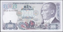7.Emisyon 1.Tertip 1000 Lira E63 527006 Çil