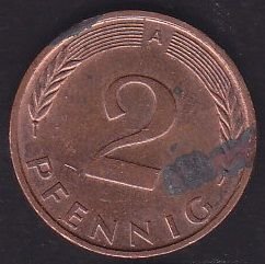 Almanya 2 Pfennig 1991 A
