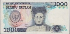 Endonezya 1000 Rupiah 1987 Çilaltı Pick 124