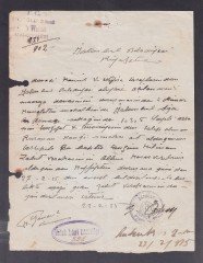 BEYOĞLU 3.SULH HUKUK MAHKEMESİNE AİT BİR EVRAK 1935 TARİHLİ PULLU